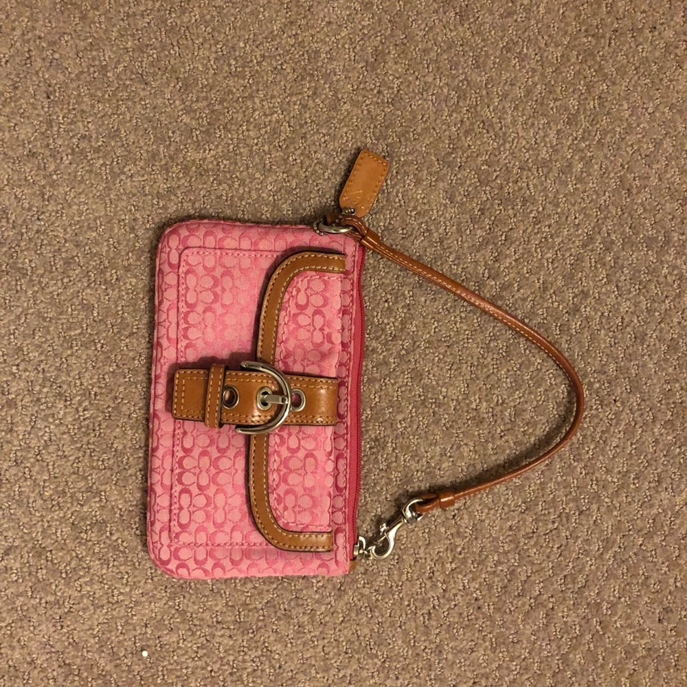 Pink Coach Wristlet